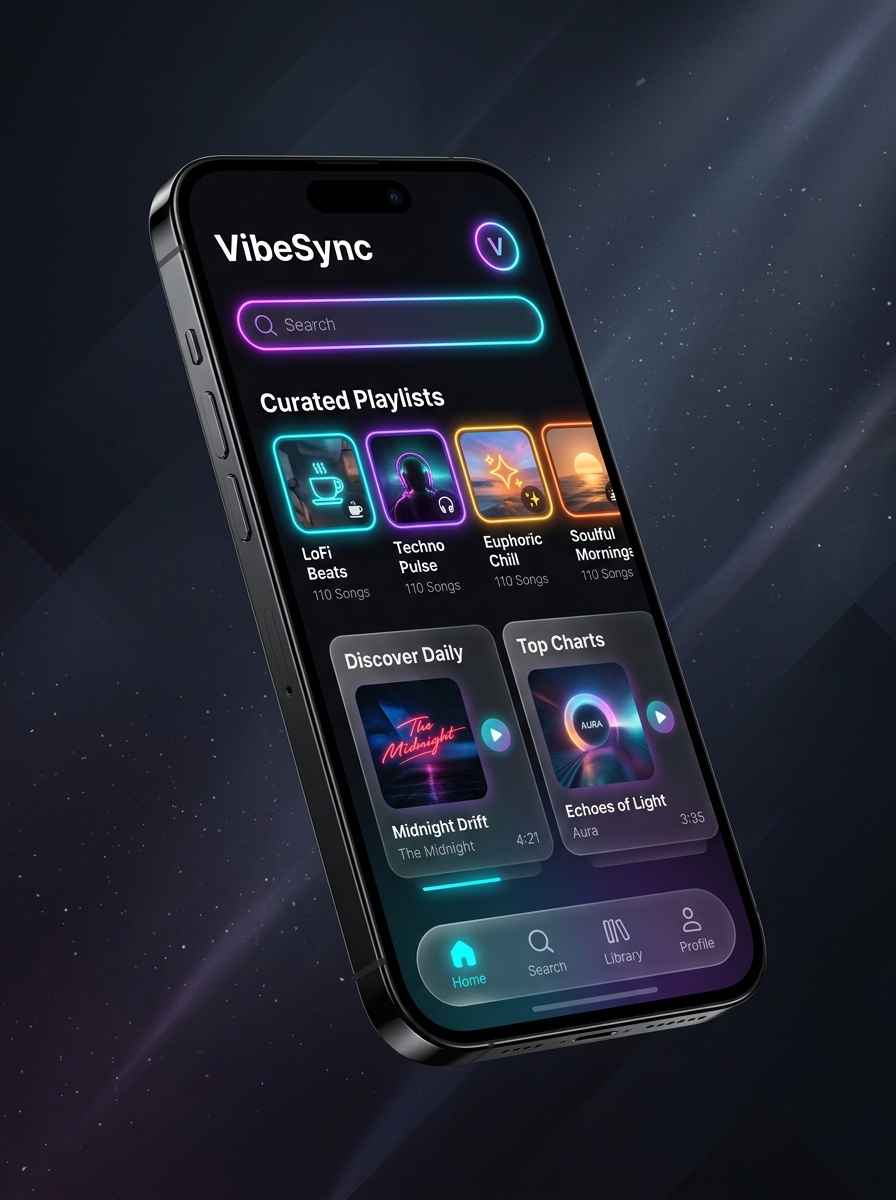 VibeGrid Home & Curated Playlists